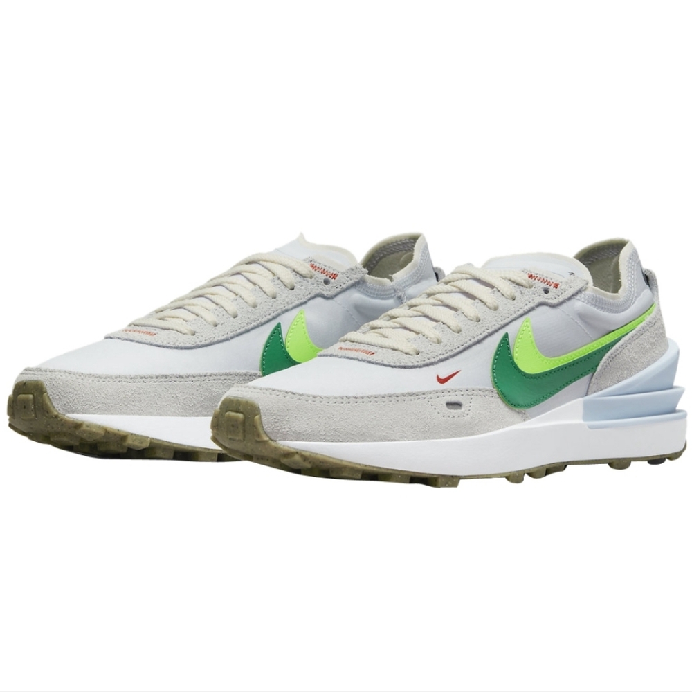 Nike Waffle One Double Swoosh Grey Green Men’s 8.5 DX4309-001